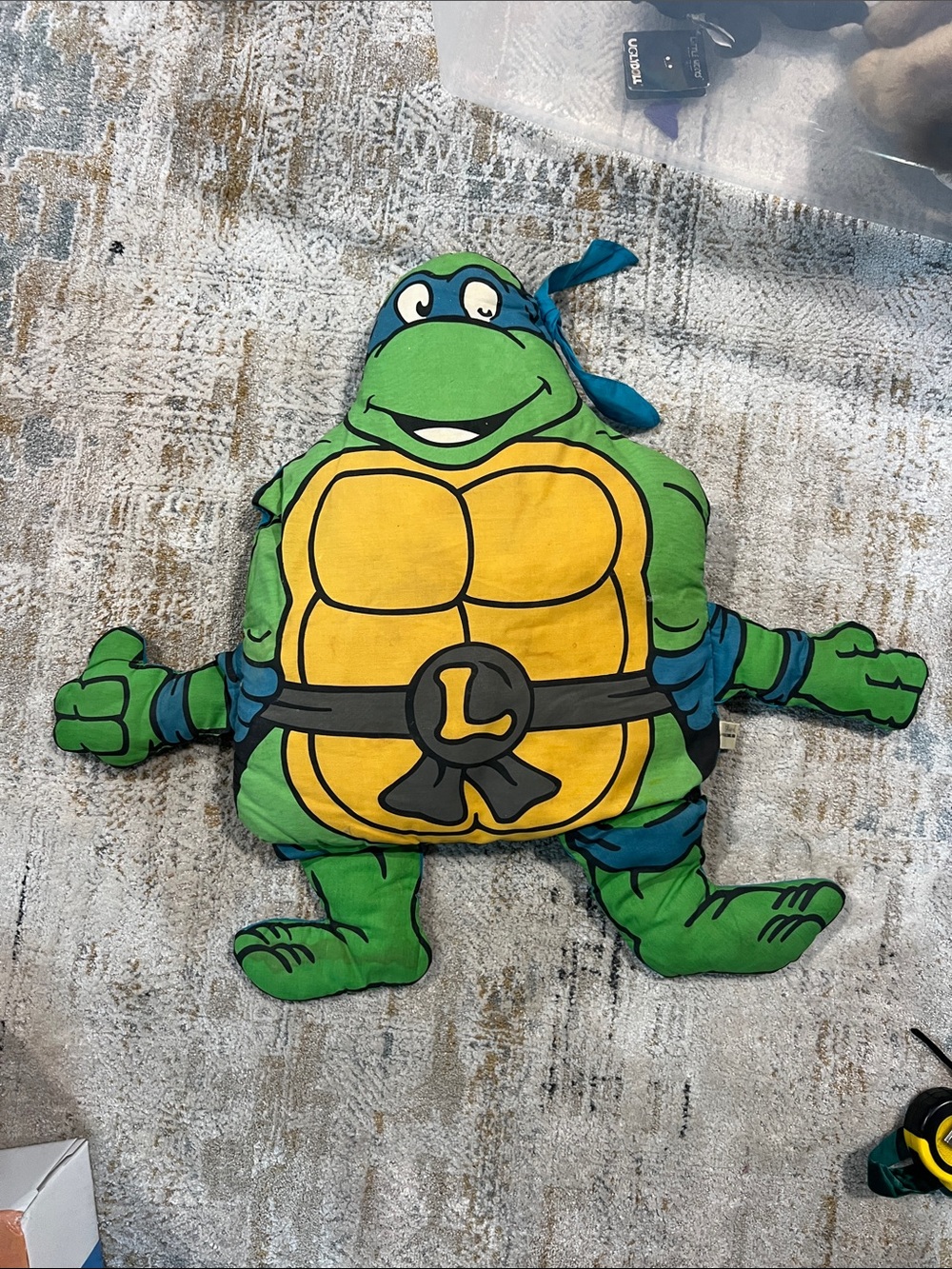 Vintage 90’s Teenage Mutant Ninja Turtle Leonardo pillow pal z31